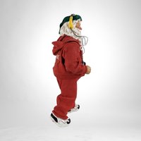 Vintage 1999 Clothtique Possible Dreams "Fitness, Getting in Shape" Santa Figure, 10" Santa in Red Tracksuit, Christmas Decor