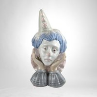 Vintage Ceramic Sad Clown Figurine