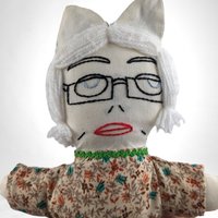 Handmade Vintage 15" Little Red Riding Hood 3 in 1 Toy, Topsy Turvy Doll