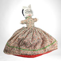 Handmade Vintage 15" Little Red Riding Hood 3 in 1 Toy, Topsy Turvy Doll