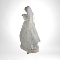 Vintage 17-Inch White Angel Tree Topper | Classic Christmas Decor | Collectible Holiday Accent | Elegant Holiday Decoration