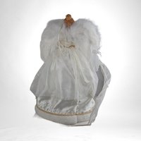 Vintage 17-Inch White Angel Tree Topper | Classic Christmas Decor | Collectible Holiday Accent | Elegant Holiday Decoration