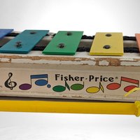 Vintage Fisher-Price Pull-A-Tune Xylophone, Wooden Musical Pull Toy,  Classic Baby Toy, 1960s-70s, Educational Toy