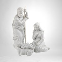 Vintage 1981 Avon Nativity Figures | Joseph, Mary and Baby Jesus | White Porcelain Nativity Set | Christmas Decor | Collectible Avon