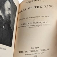 Antique 1904 Tennyson's Idylls of the King Book,  Macmillan Company,  Arthurian Legends,  Poetry Book,  Edited by William T. Vlymen