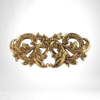 Vintage Gold Tone Filigree Brooch - Ornate Metalwork, Statement Jewelry