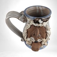 Vintage John Coiner Pottery Face Mug