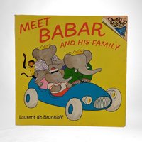 Vintage 1973 "Meet Babar and His Family" Book | Laurent de Brunhoff | Children's Book | Elephant Story
