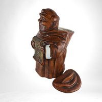 Vintage Treasure Craft Monk Cookie Jar | "Thou Shalt Not Steal Cookies" |  Humorous