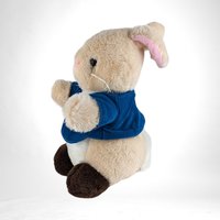 Vintage 10" Plush Bunny with Blue Jacket