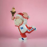 Vintage Patriotic Santa Ornament Lot | 4 Piece Set | Hallmark & Carlton Cards | Christmas Decor | Collectible Ornaments