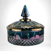 Vintage Indiana Glass Princess Carnival Glass Candy Dish, Iridescent Finish, Collectible Glassware, Home Decor, Gift Idea