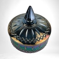 Vintage Indiana Glass Princess Carnival Glass Candy Dish, Iridescent Finish, Collectible Glassware, Home Decor, Gift Idea