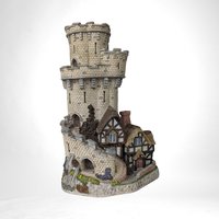 David Winter Castle Cottage of Warwick, 1993, Charming English Village