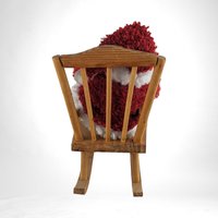 Nostalgic Christmas Decor -  Vintage Santa Claus Figure in Rocking Chair - 9" - Holiday Decoration