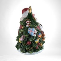 Vintage Santa Claus Cookie Jar | 8" Ceramic Santa with Toys | Christmas Decor | Retro Holiday Kitchenware