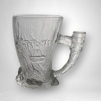 Vintage 1993 McDonald's Flintstones Glass Mugs, Mammoth & Rocky Road, Collectible Flintstones Cups, Retro Cartoon Kitchenware