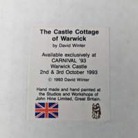 David Winter Castle Cottage of Warwick, 1993, Charming English Village