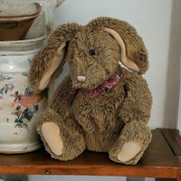 Vintage Gund Nutmeg Plush Rabbit, 10-inch Stuffed Animal, Collectible Toy, Brown Bunny Rabbit, Gift for Kids