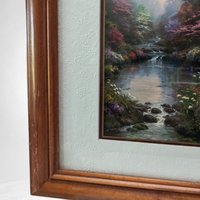Vintage Thomas Kinkade "The Garden of Prayer" Framed Print | Inspirational Wall Art |  Home Decor | 16.5" x 13.5"
