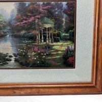 Vintage Thomas Kinkade "The Garden of Prayer" Framed Print | Inspirational Wall Art |  Home Decor | 16.5" x 13.5"