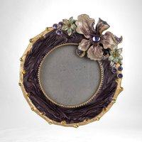 Vintage Ashleigh Manor Enamel 3x3" Photo Frame, Paint Chip