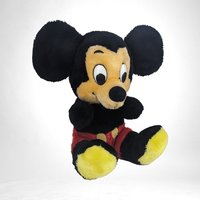 Vintage 1970s Mickey Mouse Plush | Walt Disney Productions Stuffed Animal Toy | Collectible Black Red Yellow Mickey Plush