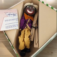 Vintage Effanbee Talentoy "Jambo The Jiver" Marionette Puppet, 1940s Puppet, Collectible Toy,  Dancing Puppet,  Vintage Toy with Box