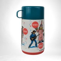 Vintage Aladdin Mickey Mouse Club Thermos, 6.5" Tall, Collectible Disney Thermos, Retro Kids Thermos