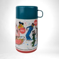 Vintage Aladdin Mickey Mouse Club Thermos, 6.5" Tall, Collectible Disney Thermos, Retro Kids Thermos