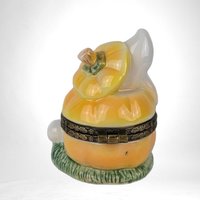 Vintage Herco Ghost and Jack O' Lantern Hinged Trinket Box