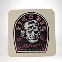 Set of 9 Vintage Pig's Eye Pilsner Beer Coasters |  Collectible Beer Coasters | Minnesota Brewing History |  Bar Decor