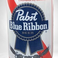 Vintage Pabst Blue Ribbon Beer Glasses, Pair, 5.5" Tall, Excellent Condition, Collectible Barware, Gift for Beer Lovers