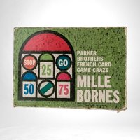 Vintage 1962 Parker Brothers Mille Bornes Card Game - French Racing Game - Retro Family Fun