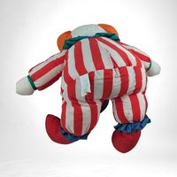 Vintage Plush Clown with Stripes (16")