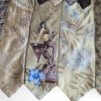Upcycled Necktie Apron | Handmade from Vintage Ties | Unique Kitchen Apron | Eco-Friendly Gift | Retro Apron