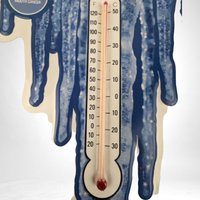Vintage Kodiak Long Cut Ice Metal Sign, Bad Thermometer