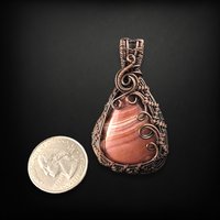 Unique Mookaite Jasper Pendant | Copper Wire Wrapped | Earthy Elegance | Gift Idea
