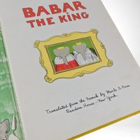 1935 Babar The King by Jean de Brunhoff | Vintage Children's Book | Illustrated Hardcover | Classic Children's Literature