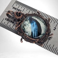 Raven Pendant | Handcrafted Copper Wire Wrapped | Mystical Jewelry | Symbolism Gift