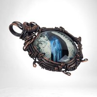 Raven Pendant | Handcrafted Copper Wire Wrapped | Mystical Jewelry | Symbolism Gift
