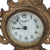 Antique New Haven Small Bronze Clock, Does Not Work