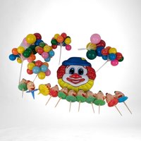 Vintage Clown Cake Decoration and Picks