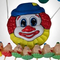 Vintage Clown Cake Decoration and Picks
