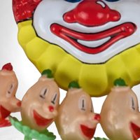 Vintage Clown Cake Decoration and Picks