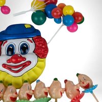 Vintage Clown Cake Decoration and Picks