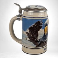 Vintage 1989 Budweiser Anheuser Busch Bald Eagle Stein | Collectible Beer Stein | Americana Decor
