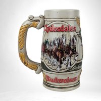 Vintage 1980s Anheuser-Busch Collector Stein with Clydesdales | Beer Stein | Brewery Memorabilia