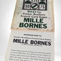 Vintage 1962 Parker Brothers Mille Bornes Card Game - French Racing Game - Retro Family Fun