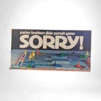 Vintage 1972 Sorry! Board Game by Parker Brothers - Classic Family Game - Missing One Pawn